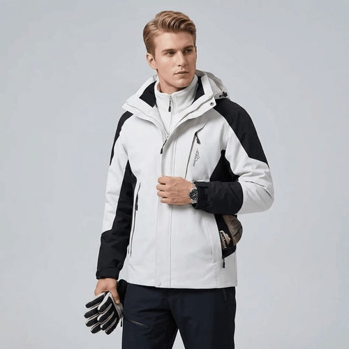 Waterproof outer shell of the men's 3 in 1 jacket