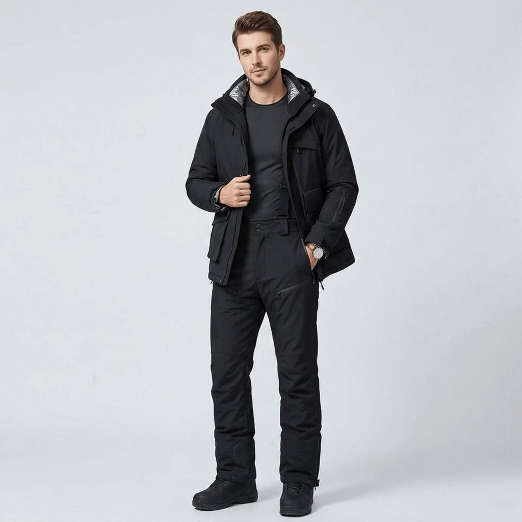 Men's ski salopettes with adjustable braces