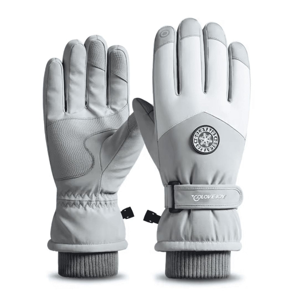 Women's ski gloves, back view