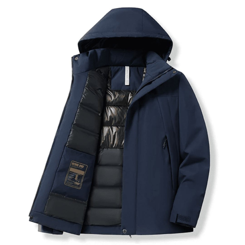Colours available in the men's waterproof puffer jacket