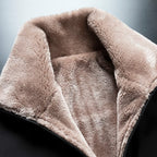 Close-up of the high collar on the men's windbreaker