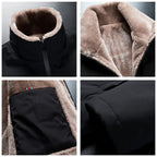 Fleece lining inside the men's windbreaker jacket
