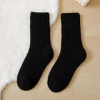 Thermal fleece socks in black