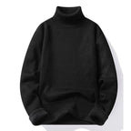 Men's roll neck jumper in a dark shade